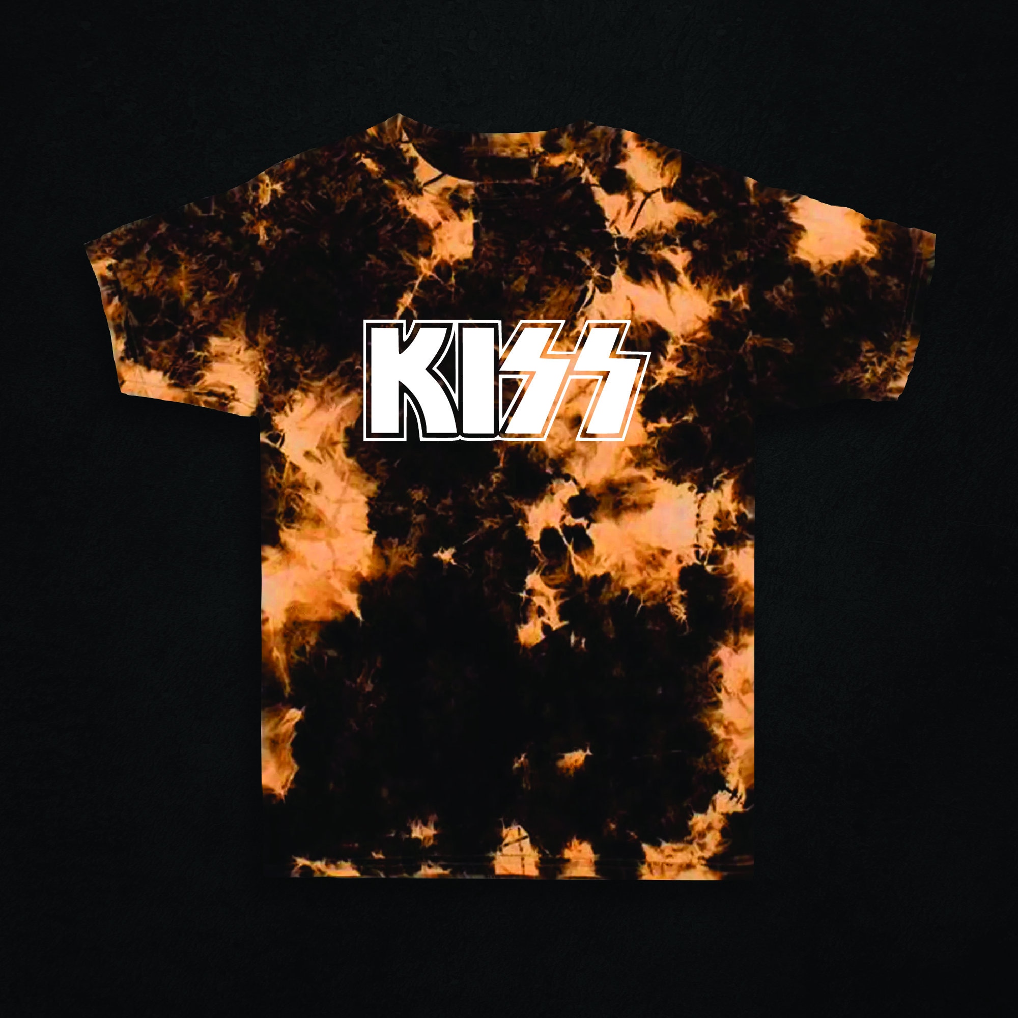 Tie Dye T-shirt Kiss Bleached Tee - Etsy