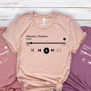 Custom Song Title and Artist Name Shirt, Custom Music Tshirt, Play Music Shirt, Song Lover T-shirt, Motivational Tee, Music Lover T-shirt