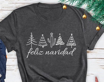 Feliz Navidad Tshirt, Spanish Merry Christmas Tee, Cute Christmas Gift Shirts, Spanish Xmas Tee, Spanish Christmas Family, Xmas Family Shirt