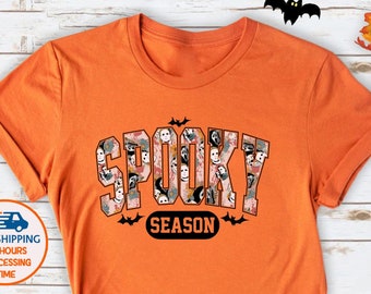 Spooky Season Shirt, Spooky Season Halloween T-Shirt, Spooky Fall Tee, Spooky Ghost Shirt, Gift For Halloween, Halloween Retro Shirt