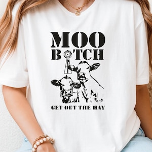 Funny Cow Graphic Tee: Sarcastic Farm Humor - Western Style