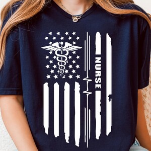 American Nurse T-Shirt, American Flag Nurse Shirt, Patriotic Nurse Shirt, Nurse 4th Of July Shirt, Nurse Gift Tee, Nurse Life Shirt