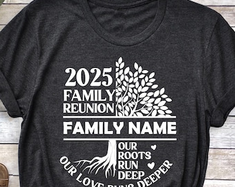 Custom Family Reunion 2025 T-Shirt: Personalized Family Name Tee