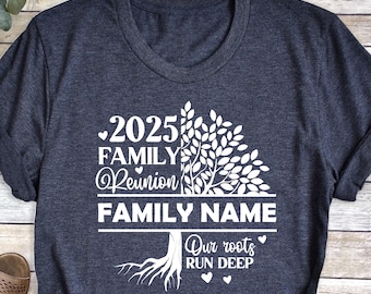 Personalized Family Reunion 2025 T-Shirt: Custom Family Name Tee