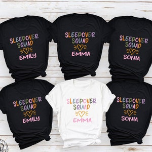Personalized Sleepover Squad Shirts: Custom Slumber Party Tees