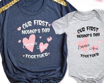 Personalized First Mother's Day Matching Shirts