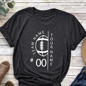 Custom Football Name And Number T-Shirt, Personalized Football Shirt, Football Season Tee, Custom Football Shirt, Sports Tee, Game Day Shirt