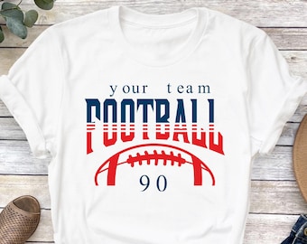 Personalized Football T-Shirt: Custom Team Name, Game Day Tee