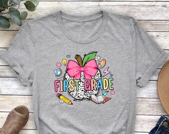 First Grade T-Shirt, Back To School Shirt, First Grade Tee, Hello First Grade Shirt, Student Tee, First Grade Teacher Shirt, 1st Grade Shirt