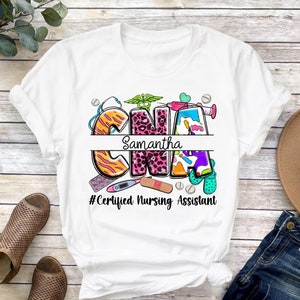 Personalized CNA Nurse T-shirt: Custom Certified Nursing Assistant Tee