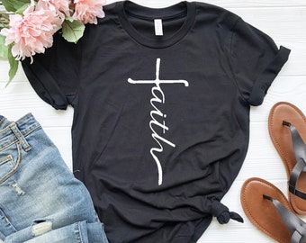 Faith Cross T-shirt: Christian Religious Shirt