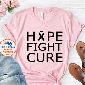 Hope Fight Cure Shirt,Breast Cancer Awareness T-Shirt,Survivor Tee,Pink Ribbon,Warrior,In October We Wear Pink,Gift for Womens,Comfort Color