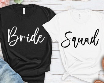 Bride Squad T-Shirt: Bachelorette Party Matching Shirts