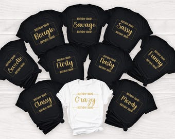 Custom Birthday Squad T-Shirt: Party Crew Matching Tees