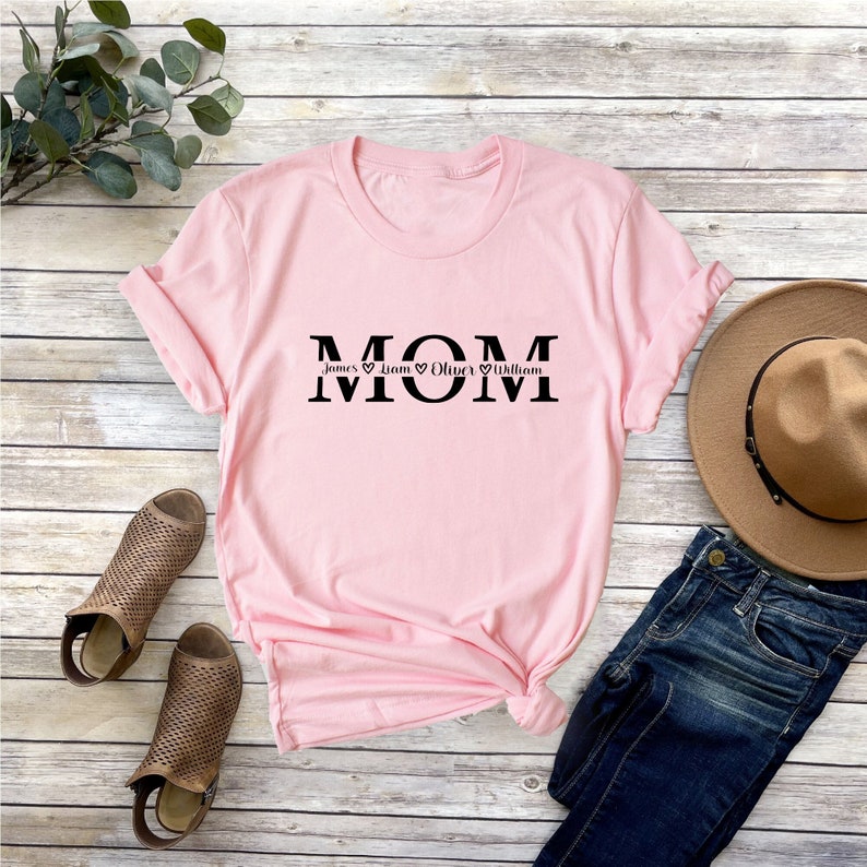 Custom Mom Shirt, Mothers Day Shirt, Custom Mom Shirt With Kids Names, Mothers Day Gift, Personalized Mom Shirt, Mom Shirt, Shirt For Mom bild 1