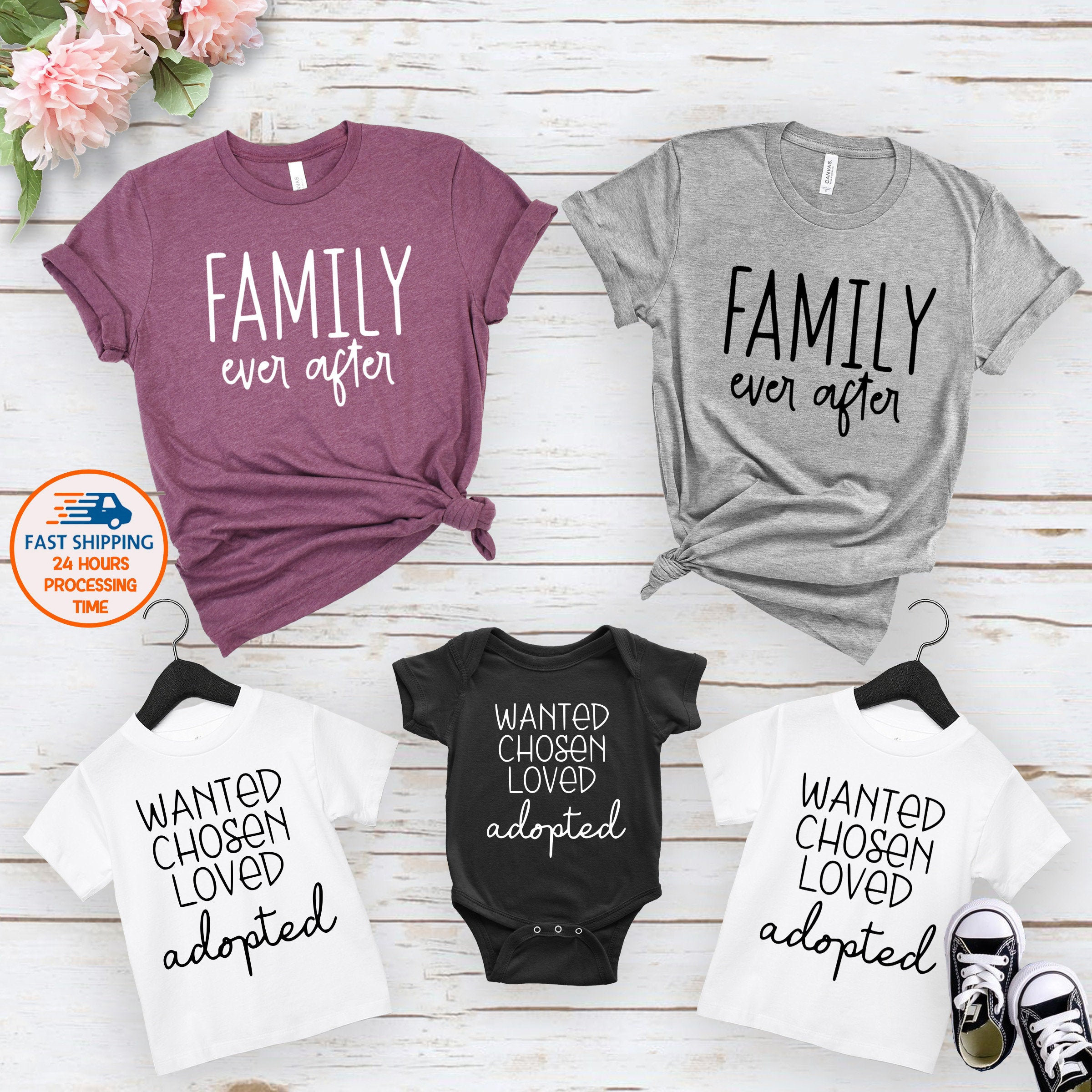 Family Matching Adoption Shirts Mommy and Me Tops Dad | Etsy