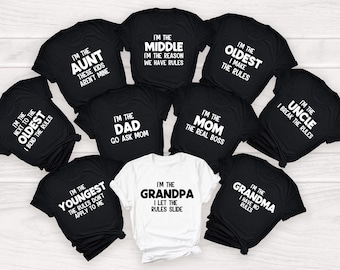 Family Rules T-Shirt: Matching Sibling & Parent Shirts