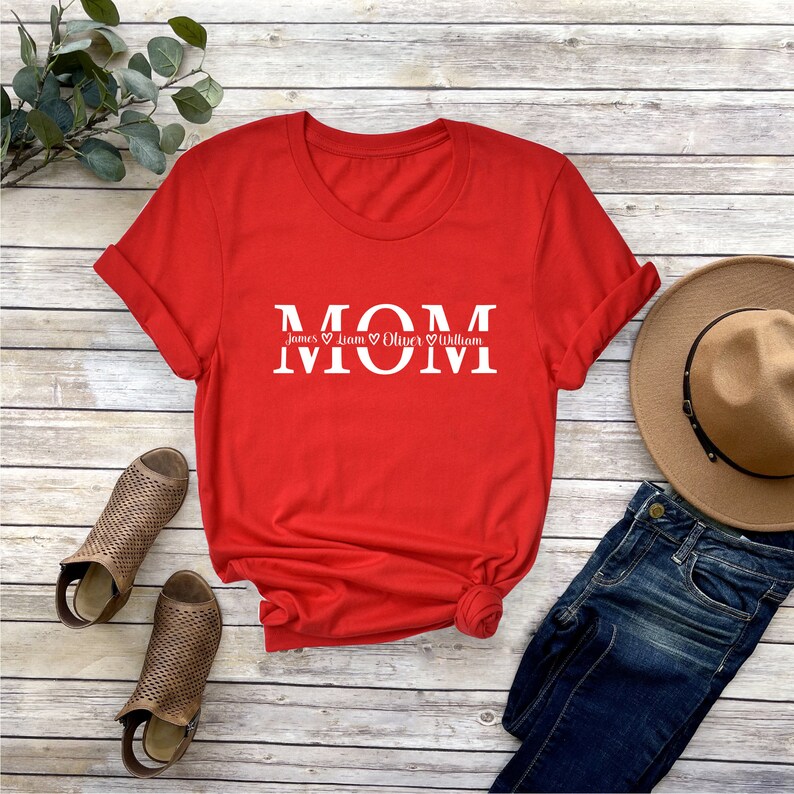 Custom Mom Shirt, Mothers Day Shirt, Custom Mom Shirt With Kids Names, Mothers Day Gift, Personalized Mom Shirt, Mom Shirt, Shirt For Mom bild 6