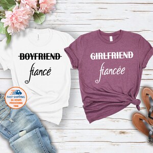 Girlfriend Fiancee Shirt Boyfriend Fiance T-shirts Matching - Etsy