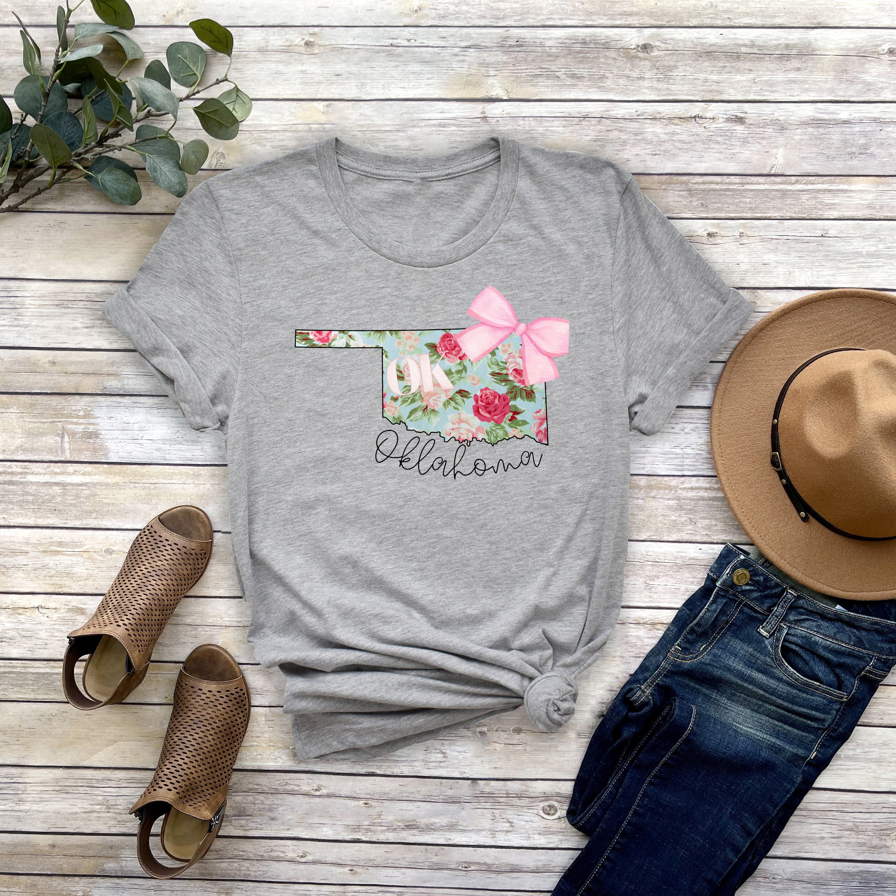 Oklahoma State Map Shirt, Oklahoma State Shirt, Oklahoma Travel Gifts, Oklahoma Home Tee, Home State T-shirt, Oklahoma Map, Home State Shirt