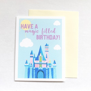 Disney Inspired Birthday Card | Castle Card | Personalized Card