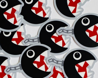 Chain Chomp Sticker | Super Mario Bros sticker water bottle planner skateboard laptop cell phone iphone