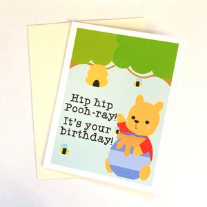 Cute Birthday Card | Pooh Card | Personalized Card