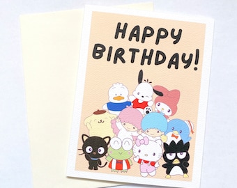 Sanrio Birthday Card | Cute Birthday Card | Personalized Card
