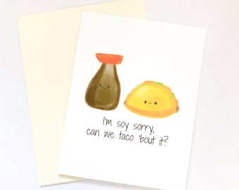 Sorry Card | I’m Sorry Card | Cute Card | Personalized Card | Pun Card