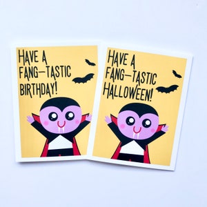 Cute Halloween Card | Halloween Birthday Card | Vampire Card | Personalized Card