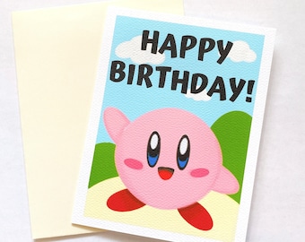 Kirby Card | Personalized Card | Super Nintendo Card