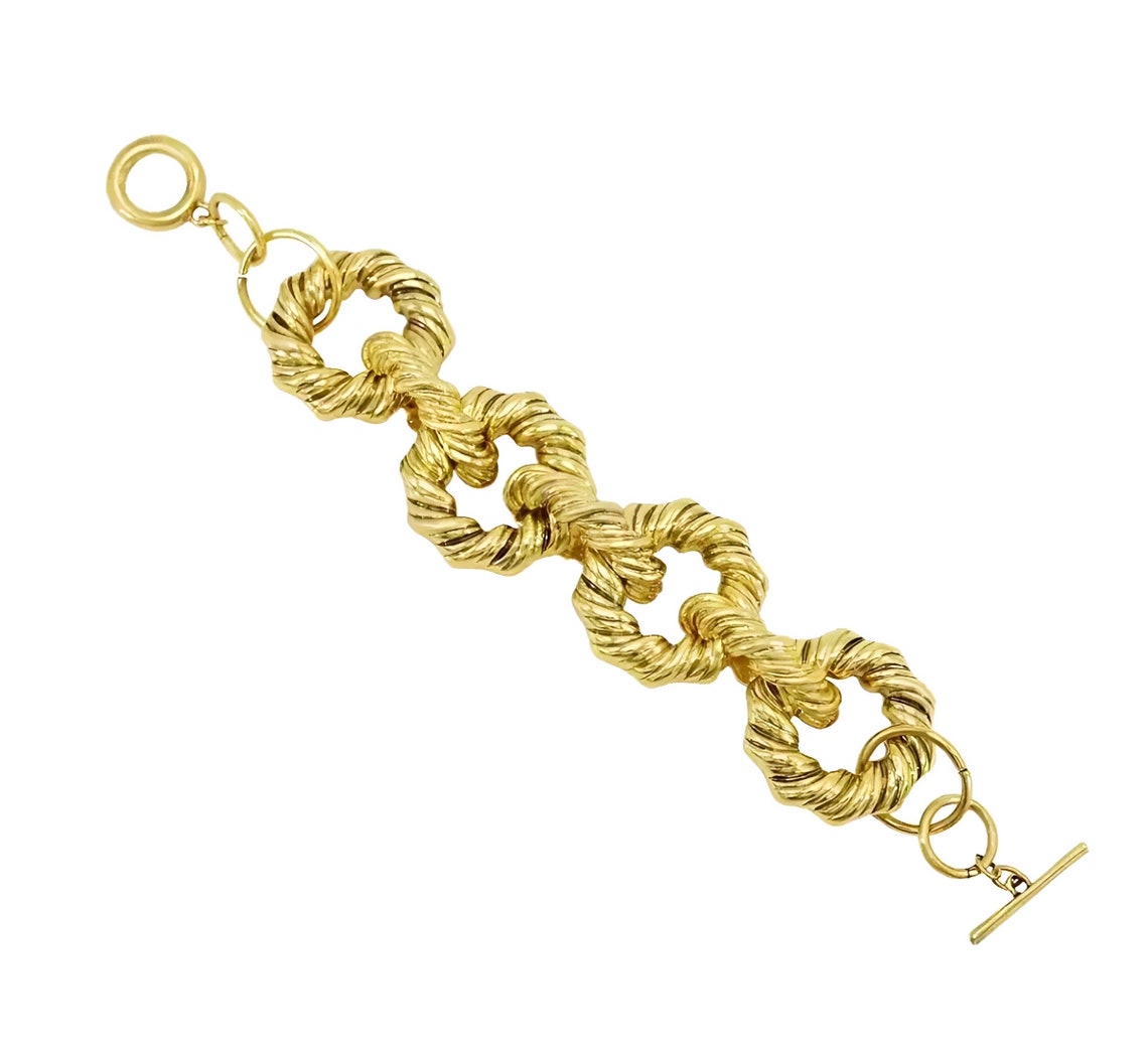 Chunky Gold Necklace Gold Statement Necklace Gold Vintage Etsy