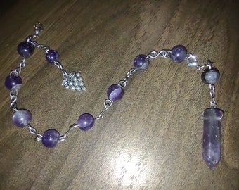 Dionysus Inspired Pendulum Bracelet, Transformer Style, Dionysus Prayer Beads , stainless steel