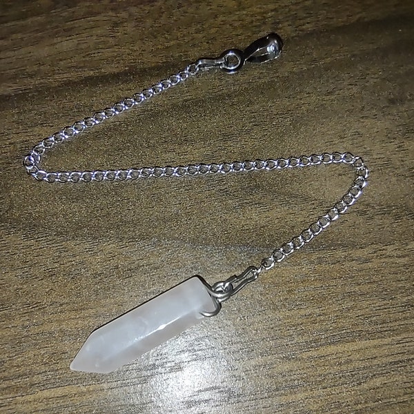 Rose Quartz Crystal Point Pull Chain, Rose Quartz crystal Ceiling Fan Pull chain pendulum, , stainless steel