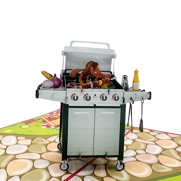 Grill Master Pop-Up 3D – kartka okolicznościowa z okazji Dnia Ojca, urodzin i innych okazji