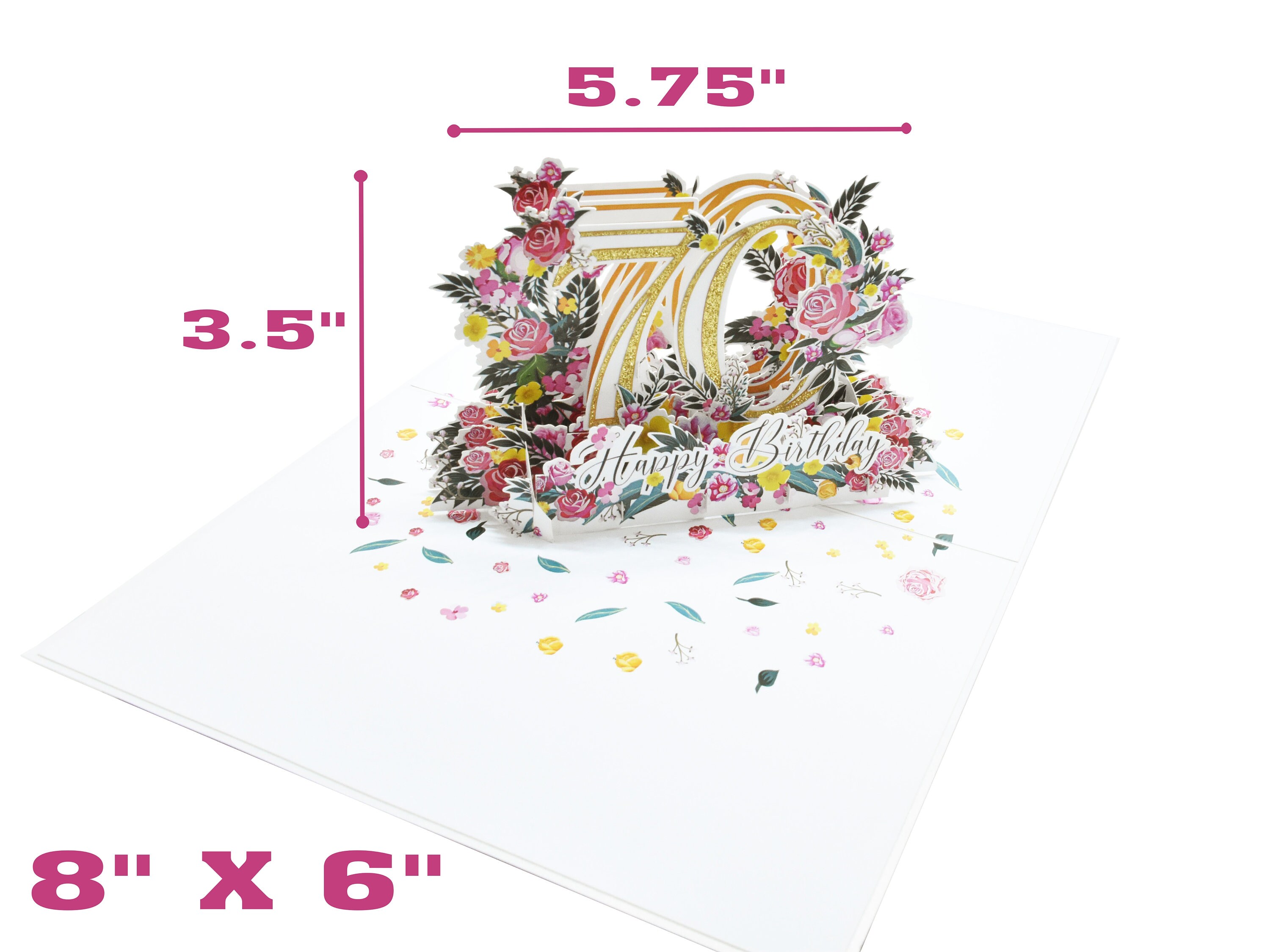 Happy 70th Birthday Pop up Card - Etsy