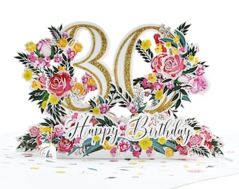 Personalised 30th Birthday Card Pop up in a Box Unique Greeting Card ...