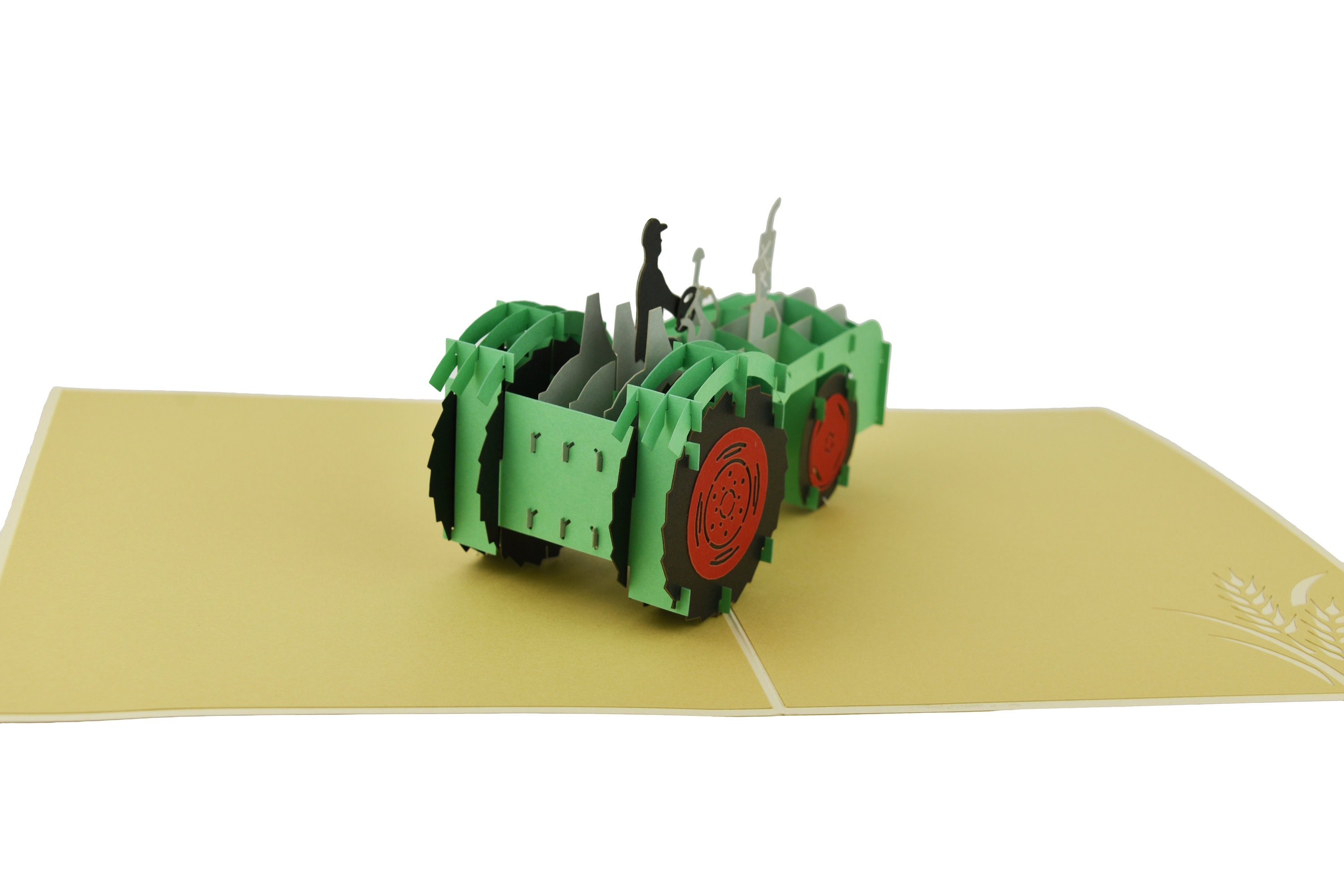 Biglietto Pop-Up 3D A Forma Di Trattore – Pop Card Express – Per Feste Del Papà, Compleanni, Pensionamento