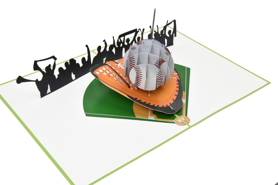 Baseball Popup 3D Birthday Card Greeting Card Father's Etsy India