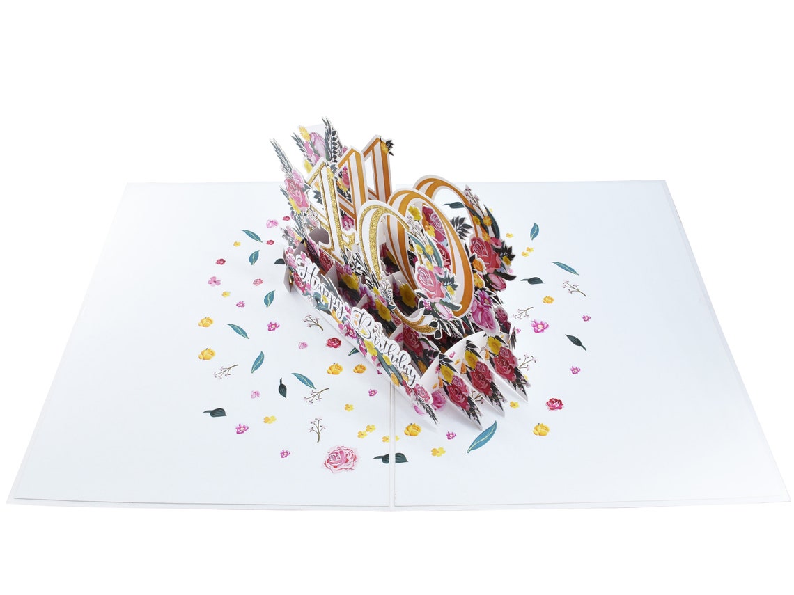 Happy 40th Birthday Pop up 3D Greeting Card - Etsy Canada