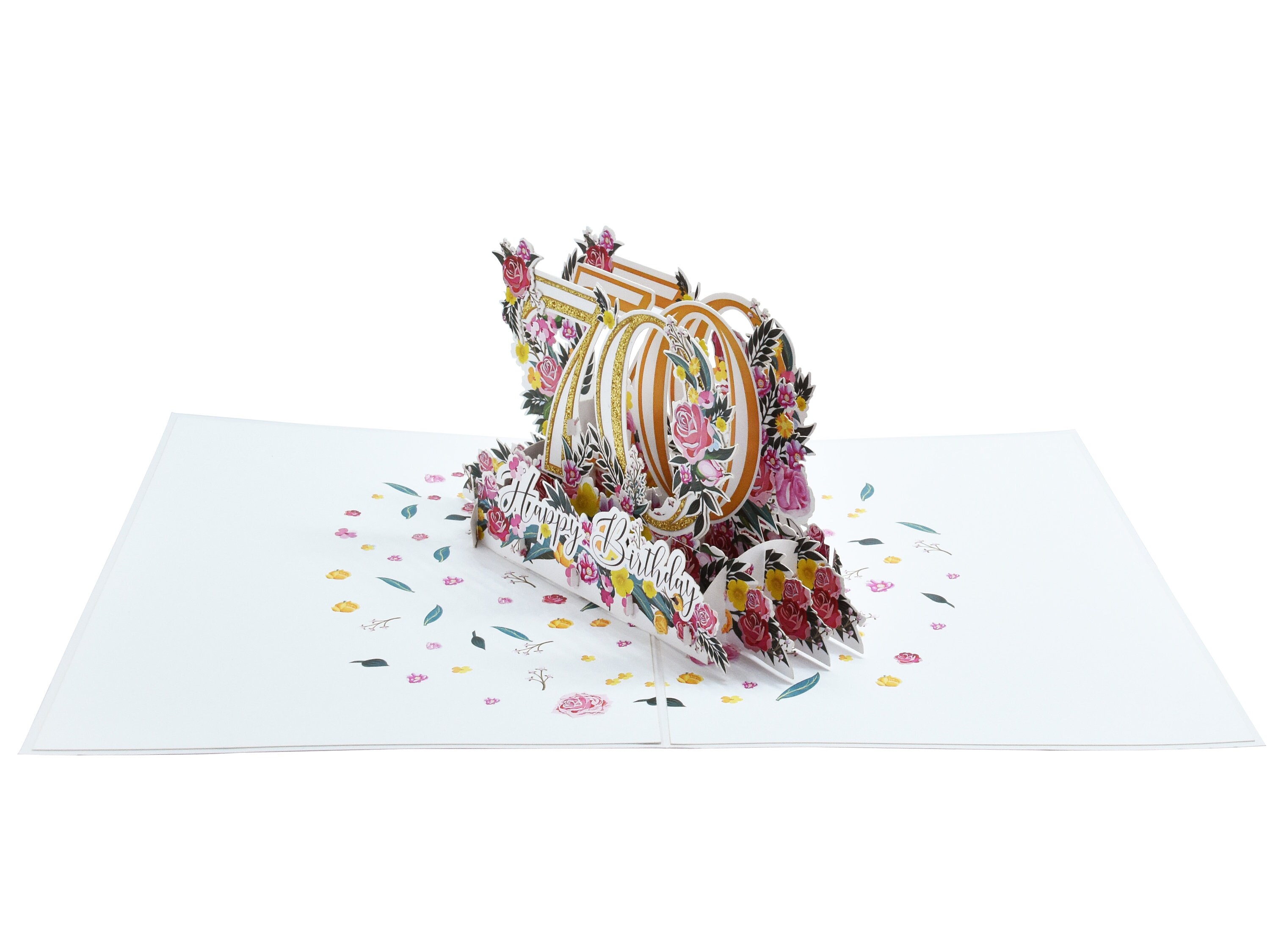 Happy 70th Birthday Pop up Card - Etsy