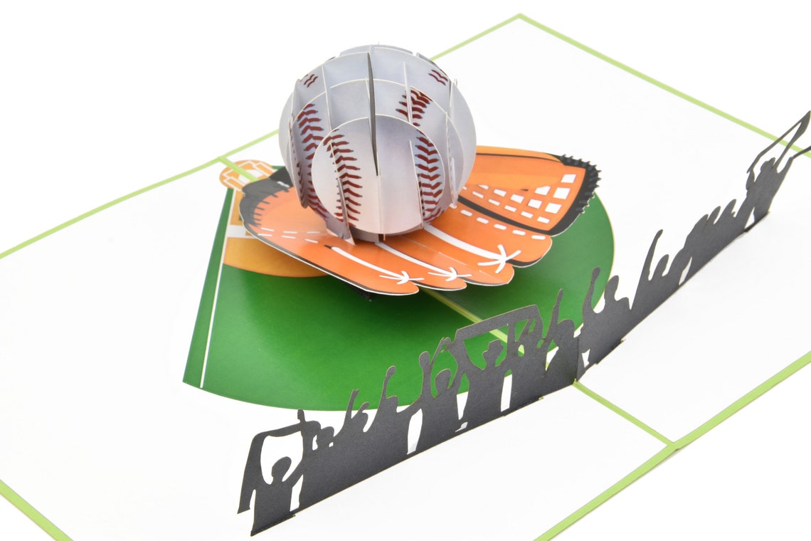 Baseball Popup 3D Birthday Card Greeting Card Father's Etsy Canada