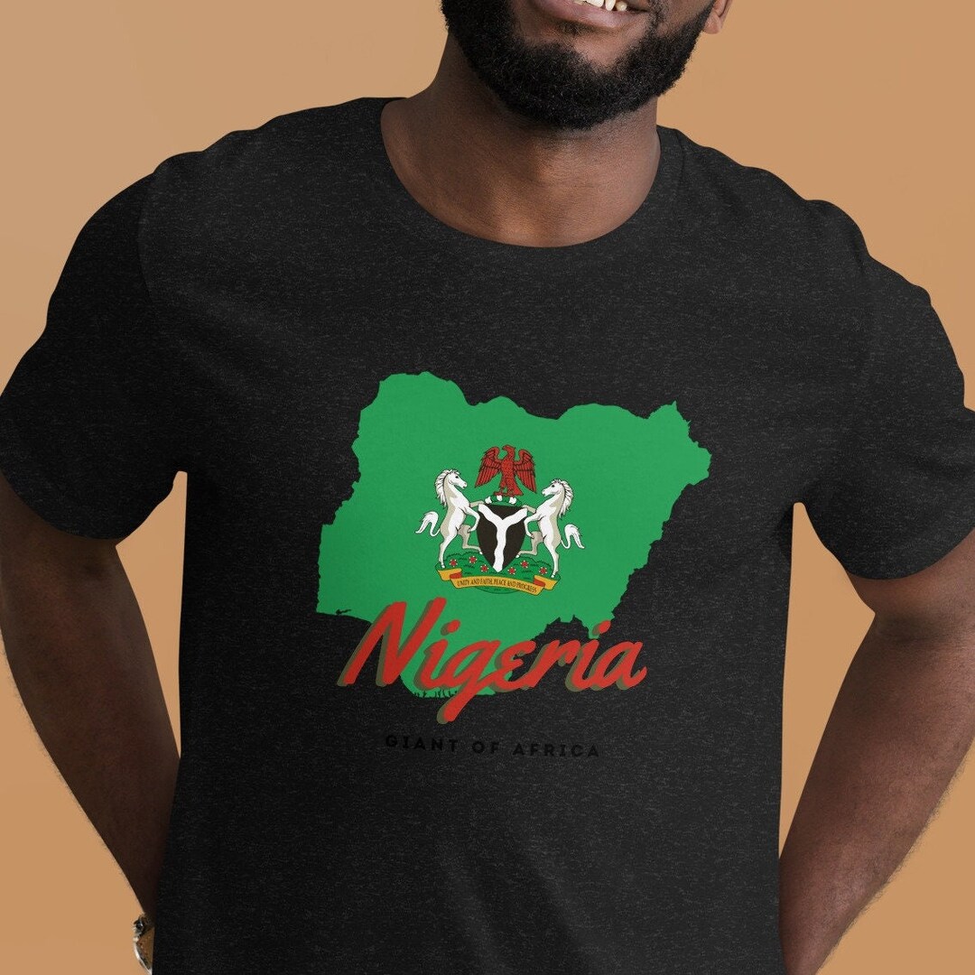 Nigeria Heritage Tee Nigerian Coat of Arms Giant of Africa Etsy