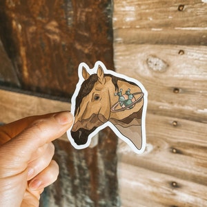 Cinched Up Designs Cosmic Buckskin Western Sticker, Cowgirl Sticker, Horse Sticker, Horse Lover Gift, Horse Gift, Western Gift, Cowgirl Gift