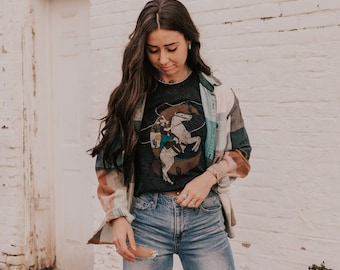 Vintage Cowgirl Graphic Tee, Western Horse Shirt
