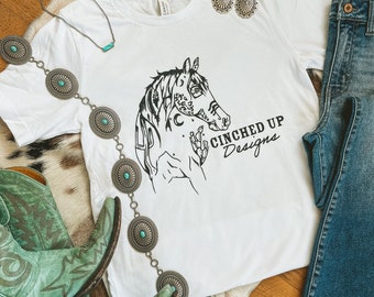 Untamed cowgirl-shirt met print, shirt westernpaard
