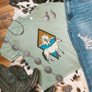 Cinched Up Designs Western Logo Graphic Tee, Cowgirl Shirt, Christmas Gift, Horse Gift, Horse Lover Shirt, Western Gift, Cowgirl Gift
