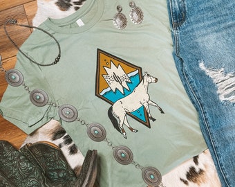 Cinched Up Designs T-shirt met cowgirl-print, shirt paardenliefhebber