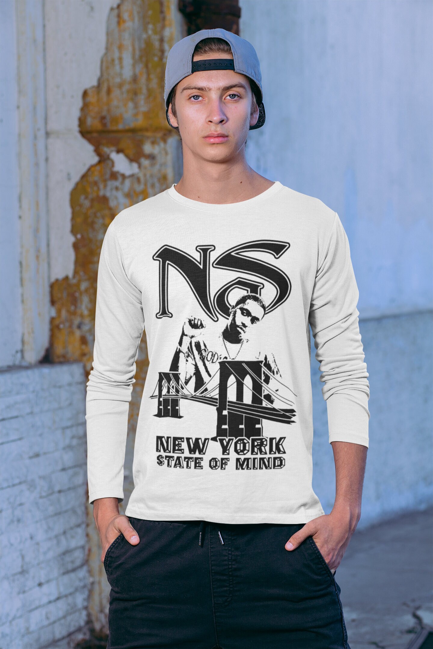 Nas Hip Hop Long Sleeve T-shirt Rap 