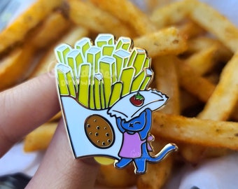 Cute Fries Enamel Pin | Hard Enamel Pin | Cute Lapel Pin | Food Lovers Gift | Food Enamel Pin | French Fries Gift | Food Art| Fast Food Gift